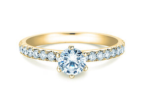 Anello di Fidanzamento Classic Pavé in oro giallo