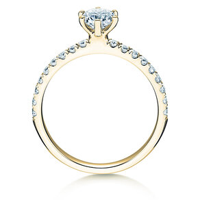 Anello di Fidanzamento Classic Pavé in oro giallo