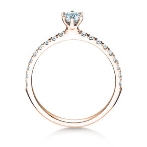 Anello di Fidanzamento Classic Pavé in 14K oro rosa con diamanti 0,40ct G/SI