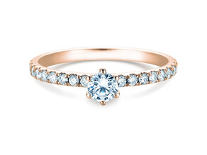 Anello di Fidanzamento Classic Pavé in 9K oro rosa con diamanti 0,50ct G/SI