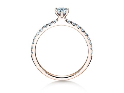 Anello di Fidanzamento Classic Pavé in 9K oro rosa con diamanti 0,50ct G/SI