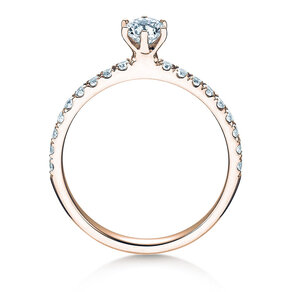 Anello di Fidanzamento Classic Pavé in 14K oro rosa con diamanti 0,60ct G/SI