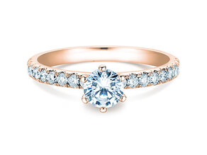 Anello di Fidanzamento Classic Pavé in 14K oro rosa con diamanti 0,86ct G/SI