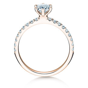 Anello di Fidanzamento Classic Pavé in 14K oro rosa con diamanti 0,86ct G/SI