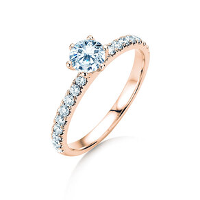 Anello di Fidanzamento Classic Pavé in 14K oro rosa con diamanti 0,86ct G/SI