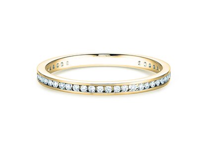 Anello di Fidanzamento Endless Love in 14K oro giallo con diamanti 0,20ct G/SI
