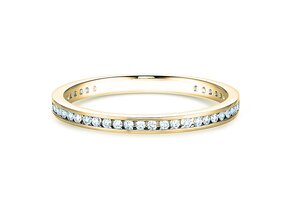 Anello di Fidanzamento Endless Love in 14K oro giallo con diamanti 0,20ct G/SI