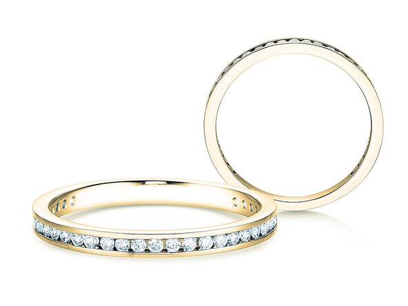 Anello di Fidanzamento Endless Love in 14K oro giallo con diamanti 0,33ct G/SI