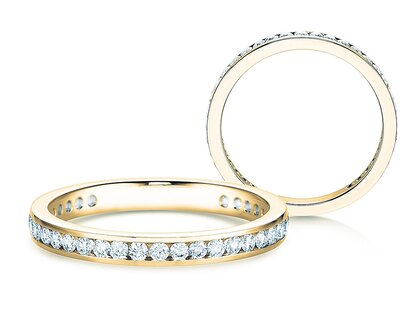 Anello di Fidanzamento Endless Love in 18K oro giallo con diamanti 0,50ct G/SI