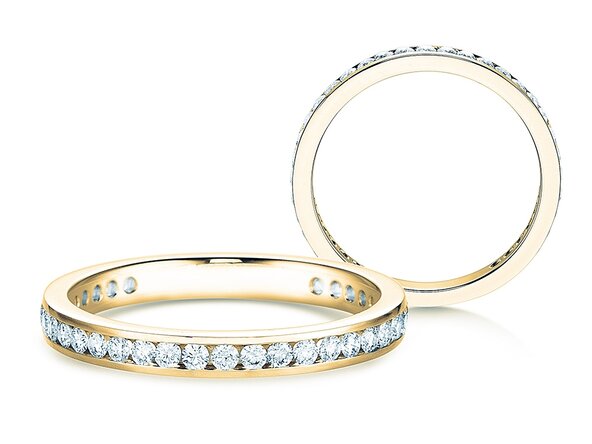 Anello di Fidanzamento Endless Love in 9K oro giallo con diamanti 0,50ct G/SI