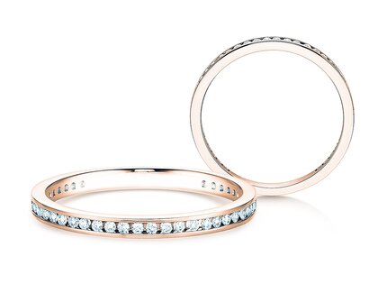 Anello di Fidanzamento Endless Love in 18K oro rosa con diamanti 0,20ct G/SI