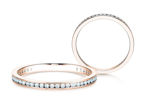 Anello di Fidanzamento Endless Love in 18K oro rosa con diamanti 0,20ct G/SI