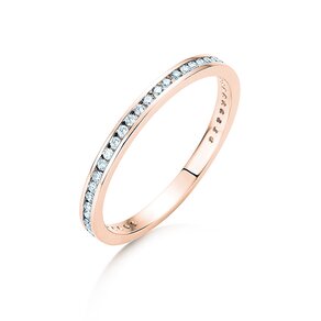 Anello di Fidanzamento Endless Love in 18K oro rosa con diamanti 0,20ct G/SI