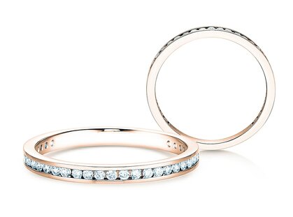 Anello di Fidanzamento Endless Love in 18K oro rosa con diamanti 0,33ct