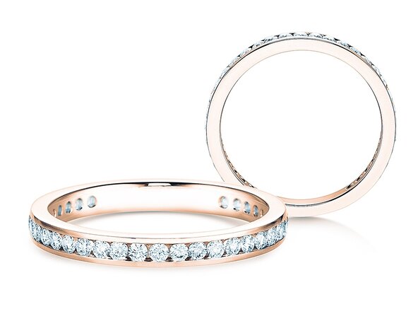Anello di Fidanzamento Endless Love in 14K oro rosa con diamanti 0,50ct G/SI