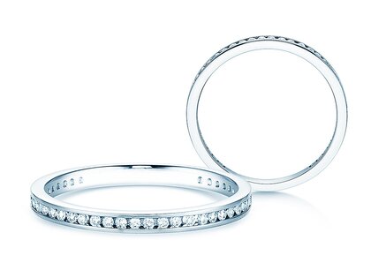 Anello di Fidanzamento Endless Love in 14K oro bianco con diamanti 0,20ct G/SI