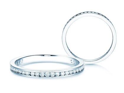 Anello di Fidanzamento Endless Love in 9K oro bianco con diamanti 0,33ct G/SI