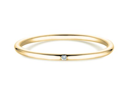 Anello di Fidanzamento Promise Petite in 9K oro giallo con diamante 0,005ct G/SI
