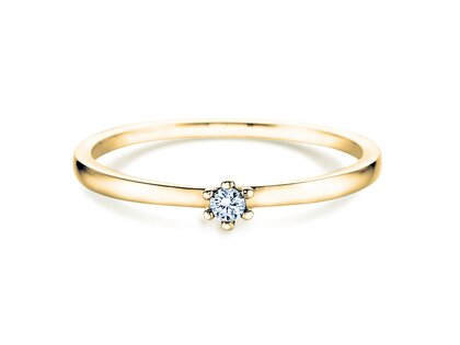 Anello di Fidanzamento Classic Petite in 14K oro giallo con diamante 0,07ct G/SI