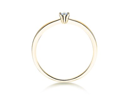 Anello di Fidanzamento Classic Petite in 14K oro giallo con diamante 0,07ct G/SI