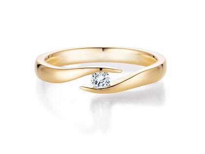 Anello di Fidanzamento Twist in 14K oro giallo con diamante 0,20ct H/SI