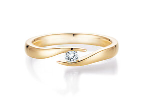 Anello di Fidanzamento Twist in 14K oro giallo con diamante 0,20ct H/SI