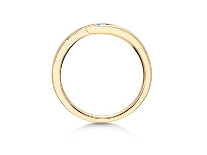 Anello di Fidanzamento Twist in 14K oro giallo con diamante 0,20ct H/SI