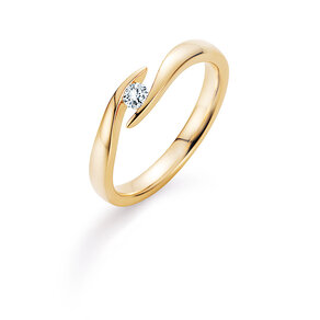 Anello di Fidanzamento Twist in 14K oro giallo con diamante 0,20ct H/SI
