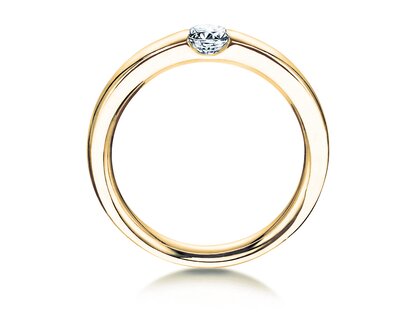 Anello di Fidanzamento Destiny in 9K oro giallo con diamante 0,05ct H/SI