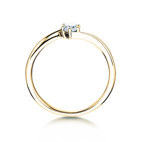 Anello di Fidanzamento Devotion in 14K oro giallo con diamante 0,35ct G/SI