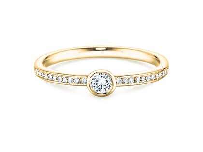 Anello di Fidanzamento Eternal Pavé in 18K oro giallo con diamanti 0,60ct G/SI