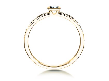 Anello di Fidanzamento Eternal Pavé in 18K oro giallo con diamanti 0,60ct G/SI
