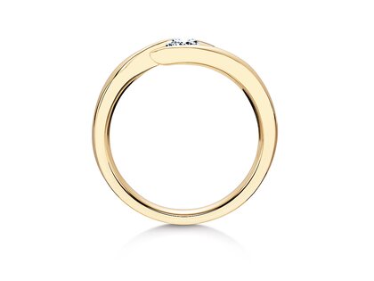 Anello di Fidanzamento Twist in 9K oro giallo con diamante 0,30ct H/SI