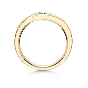 Anello di Fidanzamento Twist in 9K oro giallo con diamante 0,30ct H/SI