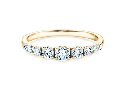 Anello di Fidanzamento 9 Diamonds in 14K oro giallo con diamanti 0,43ct G/SI