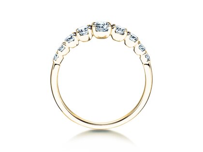 Anello di Fidanzamento 9 Diamonds in 14K oro giallo con diamanti 0,43ct G/SI