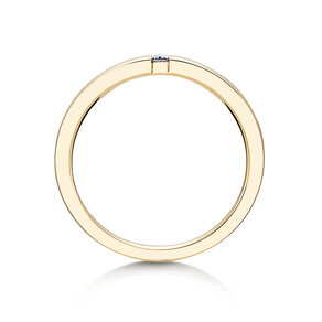 Anello di Fidanzamento Infinity in 14K oro giallo con diamante 0,03ct H/SI