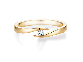 Anello di Fidanzamento Twist in 14K oro giallo con diamante 0,05ct H/SI