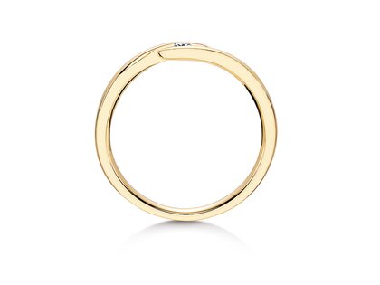Anello di Fidanzamento Twist in 14K oro giallo con diamante 0,05ct H/SI