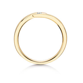 Anello di Fidanzamento Twist in 14K oro giallo con diamante 0,05ct H/SI
