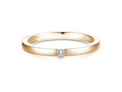 Anello di Fidanzamento Infinity in 14K oro giallo con diamante 0,07ct H/SI