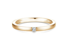 Anello di Fidanzamento Infinity in 14K oro giallo con diamante 0,07ct H/SI