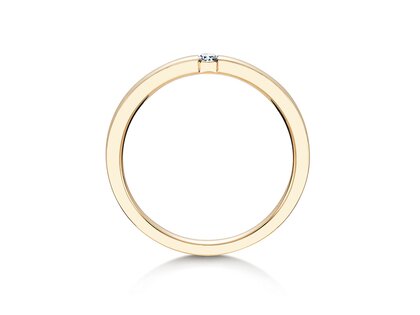 Anello di Fidanzamento Infinity in 14K oro giallo con diamante 0,07ct H/SI