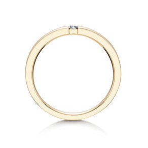 Anello di Fidanzamento Infinity in 14K oro giallo con diamante 0,07ct H/SI