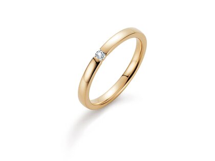 Anello di Fidanzamento Infinity in 14K oro giallo con diamante 0,07ct H/SI