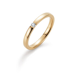 Anello di Fidanzamento Infinity in 14K oro giallo con diamante 0,07ct H/SI