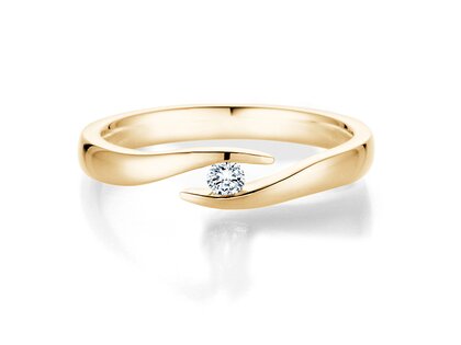 Anello di Fidanzamento Twist in 14K oro giallo con diamante 0,07ct H/SI