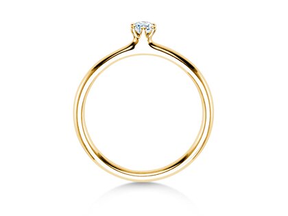 Anello di Fidanzamento Classic 6 in 18K oro giallo con diamante 0,10ct H/SI