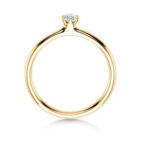 Anello di Fidanzamento Classic 6 in 18K oro giallo con diamante 0,10ct H/SI