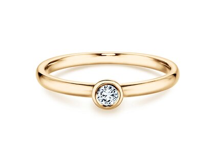 Anello di Fidanzamento Eternal in 14K oro giallo con diamante 0,10ct H/SI